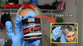 Coloring my hair Gray!/ Using Manic Panics Dark Star