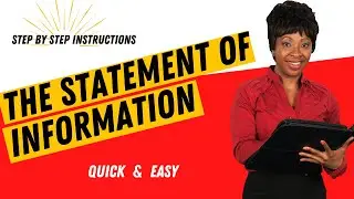 Completing the Statement of Information for your Nonprofit Organization | Step by Step Instruction