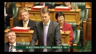 New Labour leader David Cunliffe's first questioning of PM John Key in Parliament