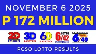 Lotto Result Today 9pm November 6 2025 PCSO