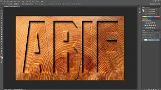 How to create Wood Carved Text Effect || Cutting Wood Logo ||Text Effect | Photoshop Tutorial