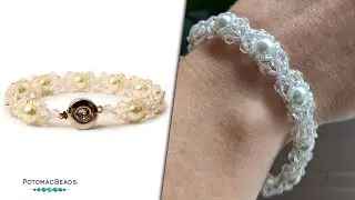 Baby's Breath Bracelet - DIY Jewelry Making Tutorial by PotomacBeads