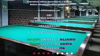 Campionato Italiano Squadre  2^ Categoria  24 e 25/01/26