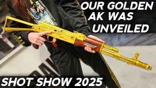 Our Golden AK was at the Cerakote booth! Shot Show 2025
