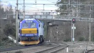 Heavy diesel trains at Hauerseter