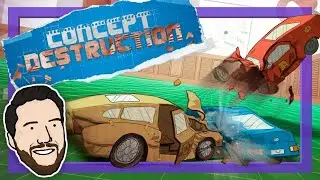 CARDBOARD CAR CRASHING | Let's Play Concept Destruction | Graeme Games