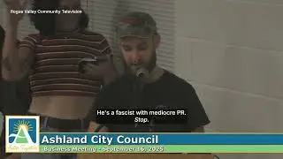 Ashland City Council meeting, Sept. 16, 2025