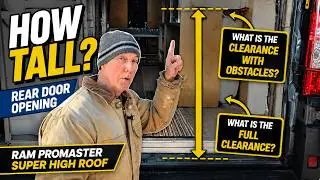 Height of Rear Door Entry on a Ram PM Super High Roof