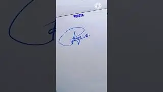 Pragya name stylish signature 🥰#pragya signature style #p letter writing#ytshorts #viral#calligraphy