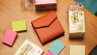A Leather Sticky Note Cover? - LEATHER ASMR