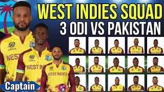 West Indies ODI Squad vs Pakistan 2025 | West Indies Final ODI Squad | WI vs Pak ODI Squad 2025