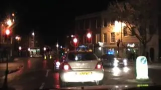 Driving Along City Walls Road, College Street & Deansway, Worcester, Worcestershire, England