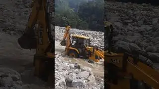 jcb working in river #jcb #jcbvideo
