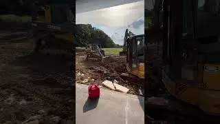 Digging for the septic tank