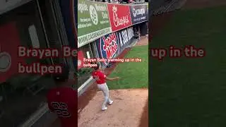 Brayan Bello warming up in the bullpen#redsox#yankees#sidelinefans#baseball#pitcher#bullpen#MLB#NYY
