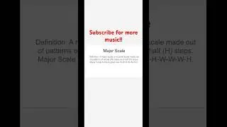 Major Scale Music Definition. #music #foryoupage