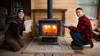 Каменный очаг и каминная полка для дровяной печи своими руками | Часть 2