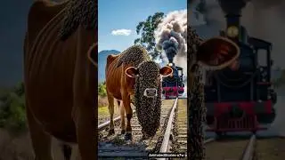 Cow attacked by honeycomb bees saved by rescue team #humanity #animals #cow