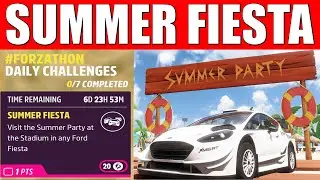 Forza Horizon 5 Summer Fiesta Daily Challenge | Visit the Summer Party at the Stadium