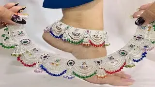new Payal design 2024/new payal ki design/letest heavy silver Bridal anklets design/silver Payal/