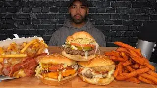 (ASMR) FAT BURGER MUKBANG