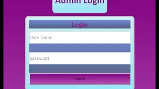 How Create Admin Login Page with DIV Tags with Effects