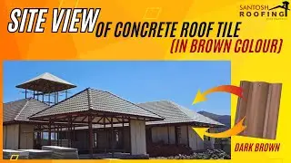 Site View of Concrete Roof Tile In Dark Brown Colour (Hindi)