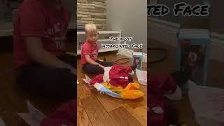 Unboxing his beloved Donald Duck inflatable  #unboxing #gemmy #inflatables #christmasinflatables