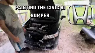 Repainting Zach’s civic si front bumper