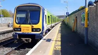 Passenger Trains Iarnr&oacute;d &Eacute;ireann Irish Rail in Maynooth Station, Ireland - 22 April 2021