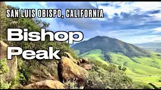 Hike With Us!  Bishop Peak Trail in San Luis Obispo, California.  Scenic trail In 4K HDR