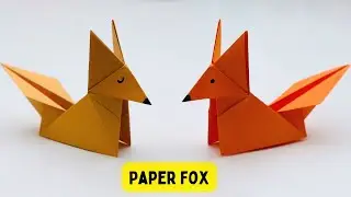 How To Make Easy Paper FOX For Kids / ORIGAMI FOX / Paper Craft Easy / KIDS crafts / EASY ORIGAMI