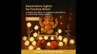 ✨ Divine Glow Ganpati D&eacute;cor 2025 🪔 Modak, Chakra & Umbrella Lights | Shop Now! #shortsfeed #shorts