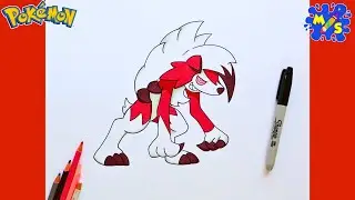 How To Draw Lycanroc (Midnight Form) | Step-By-Step Pok&eacute;mon Drawing Tutorial