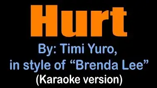 HURT - Timi Yuro, in style of 