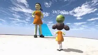 Squid game doll vs ballerina cappuccino #cartoon #viral 