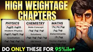 Highest Weightage Chapters for JEE 2026| Priority-Wise List| IIT BOMBAY