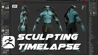 Moon Guardian Timelapse Pt 1 - Sculpting & Modeling