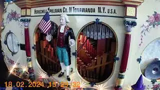 Silver Beach Carousel Herschell Spillman Band Organ Army Air Corps March Song, St Joseph MI Feb 2024
