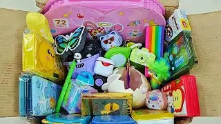 showing ultimate stationery, eraser, pens, sharpener, school supplies, school stationery, pencil box