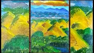 The Magnificent Chocolate Hills Of Bohol Painting | Acrylic Painting | Gerald Art Journey