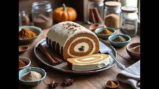 Granny Kat's Pumpkin Roll with Icing&mdash;Soft, spiced pumpkin cake rolled with a cream cheese icing 🍂🎃