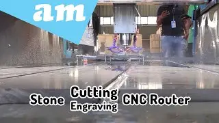 Stone Cutting and Engraving CNC Router with Water Cooling Table for Granite, Marble Cutting