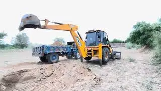 JCB trolly loading dam 70x70  #automobile #jcbvideo #farming #vlog 