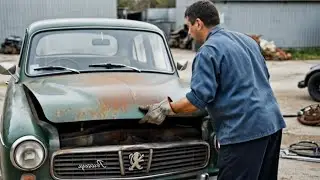 POV ASMR Car Restoration 😱 | Forgotten Vintage Peugeot Excavated & Fully Rebuilt