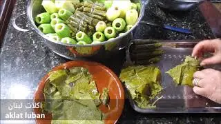 اطيب محشي كوسا و بطاطا وورق عنب