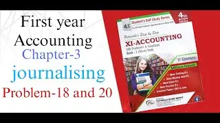 First year commerce accounts Chapter 3 journalising problem 18 and 20 solution  step by step easy
