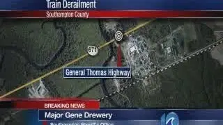 CSX train derails in Southampton County