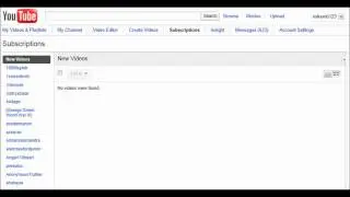 YOU TUBE SUBSCRIPTION PAGE 100% BLANK------NO SUBS----BLOCKED