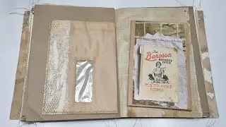 Making a small notebook for the envelope pocket page in the cooking themed journal